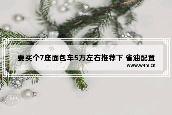 要买个7座面包车5万左右推荐下 省油配置高 7万新车推荐轿车排行榜及价格