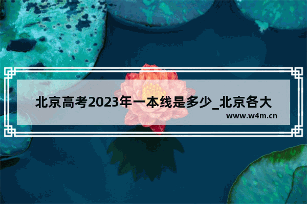 北京高考2023年一本线是多少_北京各大学录取分数线2023