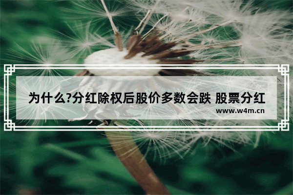 为什么?分红除权后股价多数会跌 股票分红除权扣税反而亏钱怎么回事