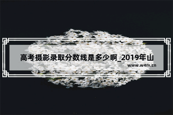 高考摄影录取分数线是多少啊_2019年山艺录取分数线