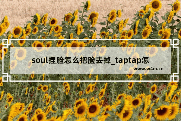 soul捏脸怎么把脸去掉_taptap怎么玩捏脸游戏