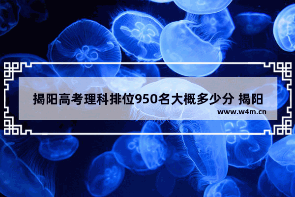 揭阳高考理科排位950名大概多少分 揭阳考生高考分数线是多少