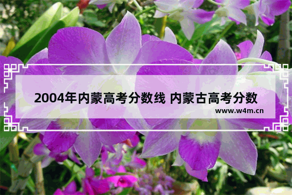 2004年内蒙高考分数线 内蒙古高考分数线大专