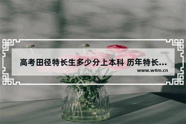 高考田径特长生多少分上本科 历年特长生高考分数线