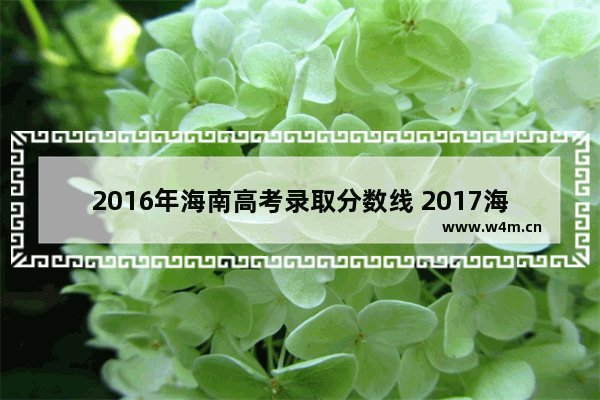 2016年海南高考录取分数线 2017海南高考分数线a类