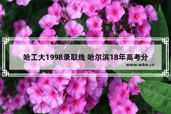 哈工大1998录取线 哈尔滨18年高考分数线