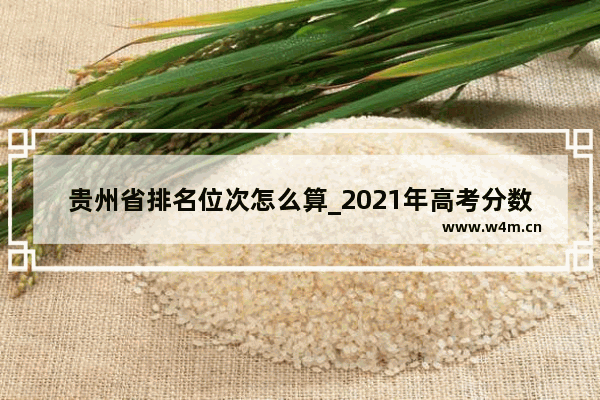 贵州省排名位次怎么算_2021年高考分数排名及位次