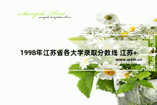 1998年江苏省各大学录取分数线 江苏++++分数线历年