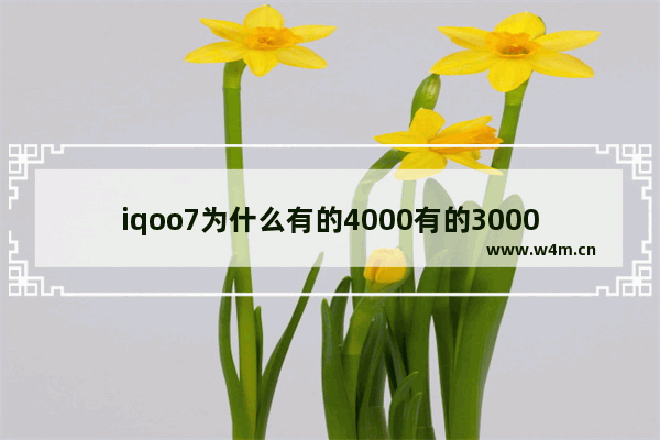 iqoo7为什么有的4000有的3000_7千块钱有什么手机推荐