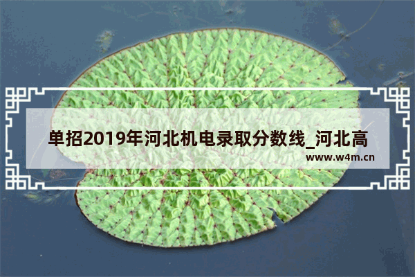 单招2019年河北机电录取分数线_河北高考290分能上什么大学