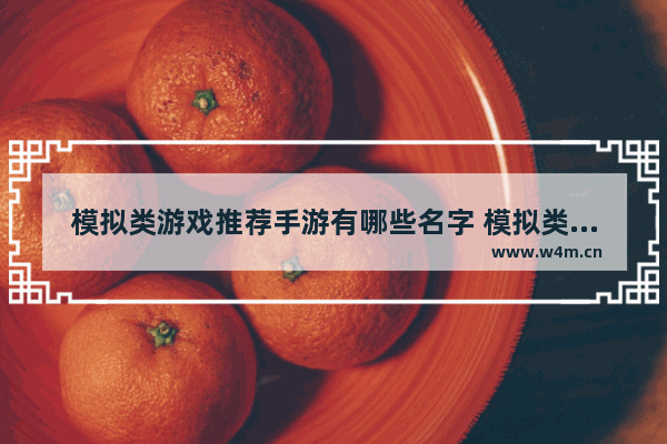 模拟类游戏推荐手游有哪些名字 模拟类游戏推荐手游有哪些名字