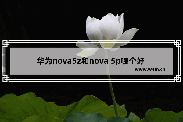 华为nova5z和nova 5p哪个好 5寸左右安卓手机推荐