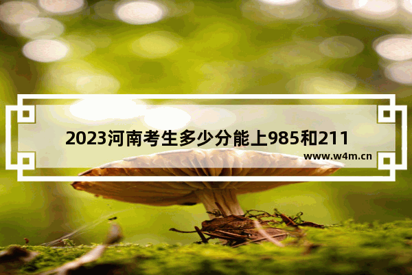 2023河南考生多少分能上985和211_河南高考语数英各多少分