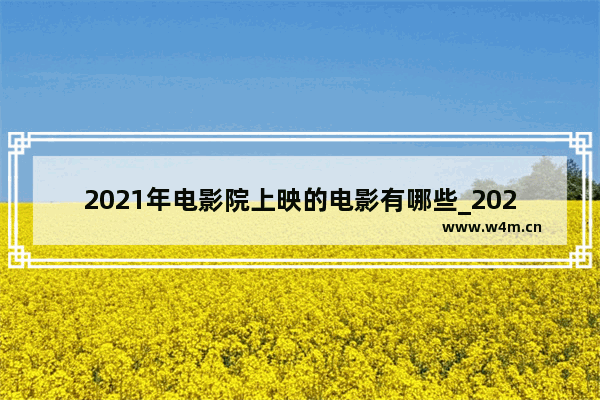 2021年电影院上映的电影有哪些_2021新电影院上映的电影