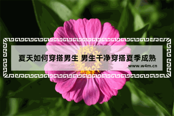 夏天如何穿搭男生 男生干净穿搭夏季成熟