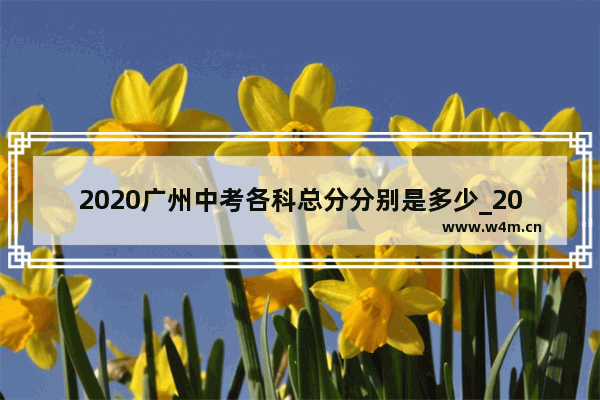 2020广州中考各科总分分别是多少_2020年中考总共多少分