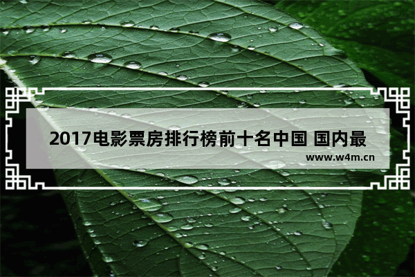 2017电影票房排行榜前十名中国 国内最新电影上映票房榜排名前十