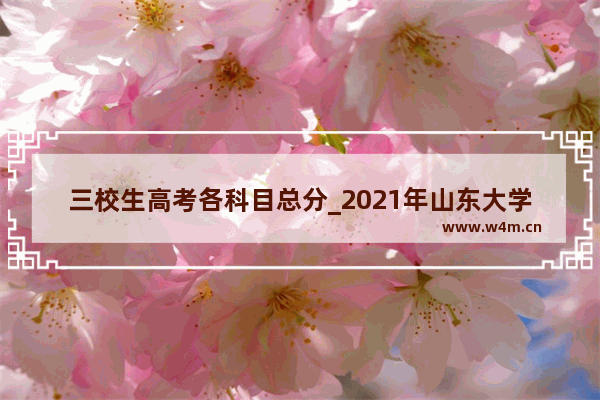 三校生高考各科目总分_2021年山东大学录取分数线