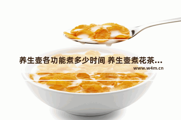 养生壶各功能煮多少时间 养生壶煮花茶要煮几分钟