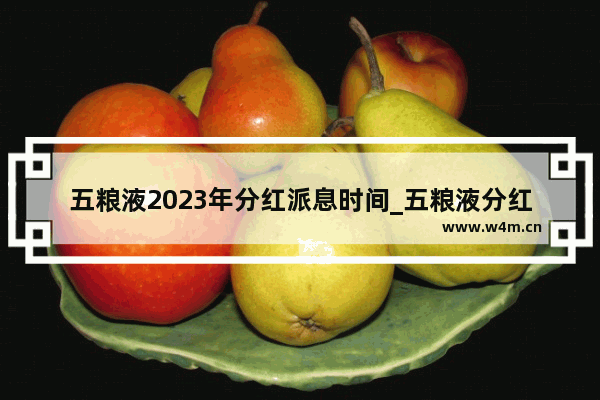 五粮液2023年分红派息时间_五粮液分红从什么时候开始算起