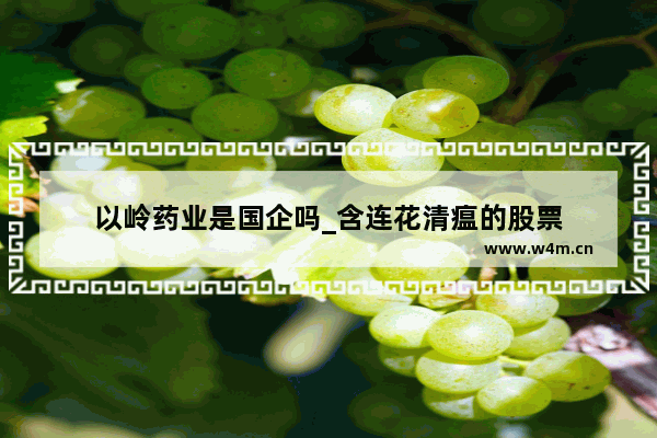 以岭药业是国企吗_含连花清瘟的股票