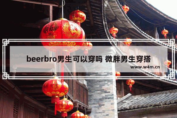 beerbro男生可以穿吗 微胖男生穿搭潮牌夏季