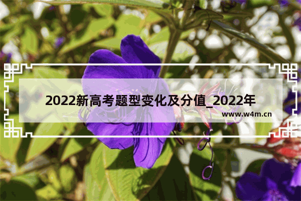 2022新高考题型变化及分值_2022年高考各科分数满分多少