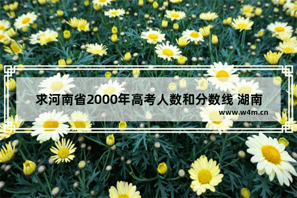 求河南省2000年高考人数和分数线 湖南省2003年高考人数和分数线 河南省高考分数线2003