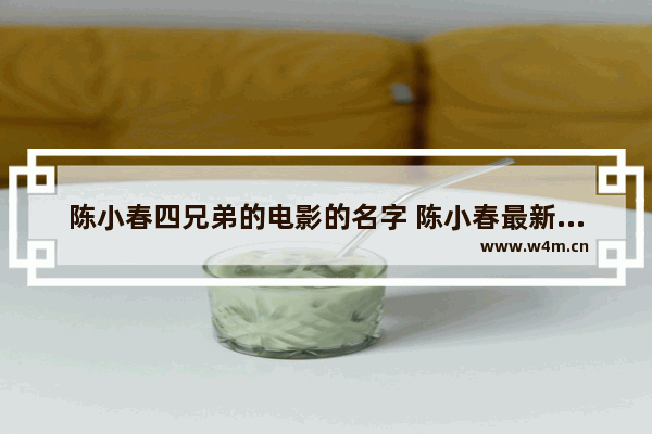 陈小春四兄弟的电影的名字 陈小春最新电影什么名字