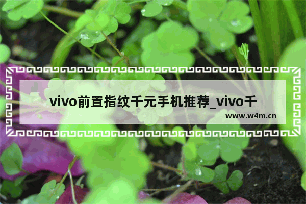 vivo前置指纹千元手机推荐_vivo千元手机哪一款好用耐摔