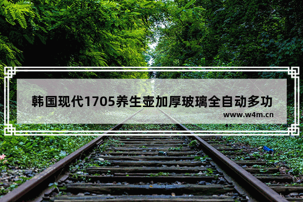 韩国现代1705养生壶加厚玻璃全自动多功能煎中药壶电煮茶壶保健壶这个怎么样 多功能一体养生壶