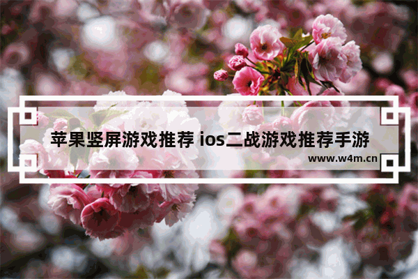 苹果竖屏游戏推荐 ios二战游戏推荐手游排行榜