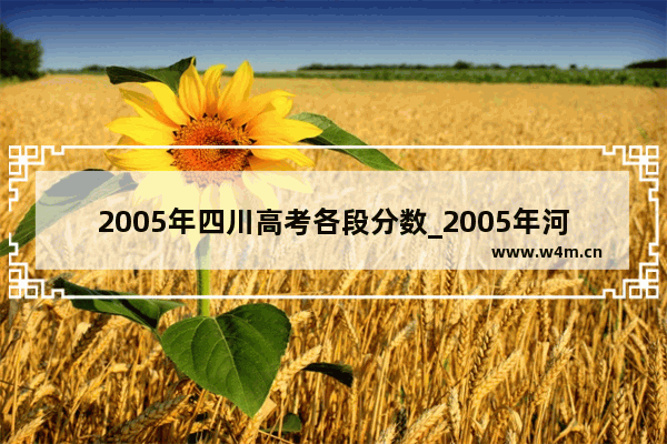 2005年四川高考各段分数_2005年河南高考理科多少分