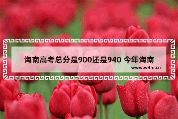 海南高考总分是900还是940 今年海南高考分数线怎么分