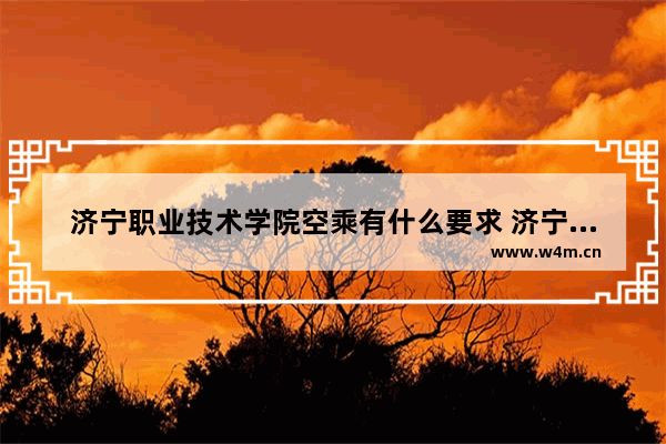 济宁职业技术学院空乘有什么要求 济宁空乘艺术高考分数线