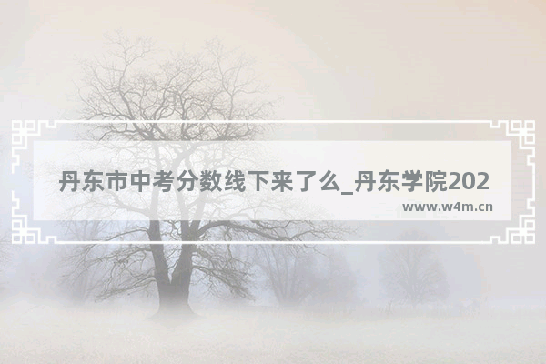 丹东市中考分数线下来了么_丹东学院2023广西录取分数线