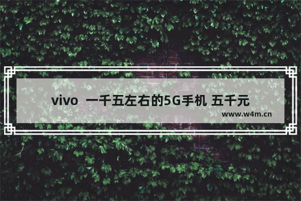 vivo  一千五左右的5G手机 五千元左右5g手机推荐