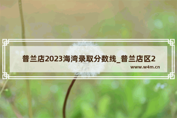 普兰店2023海湾录取分数线_普兰店区2023年皮口一中录取分数线