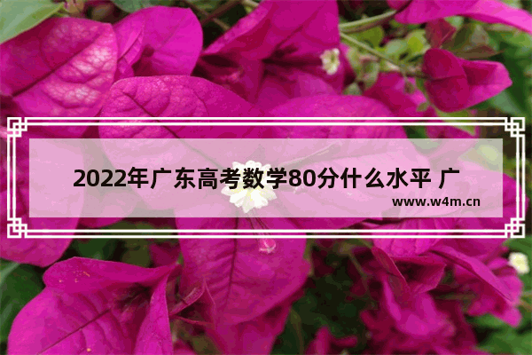 2022年广东高考数学80分什么水平 广东省高考分数线数学