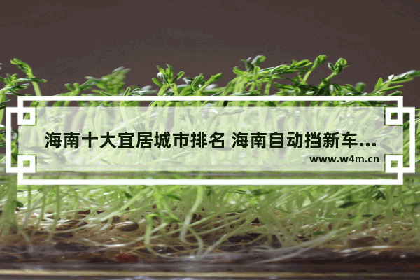 海南十大宜居城市排名 海南自动挡新车推荐5万以内