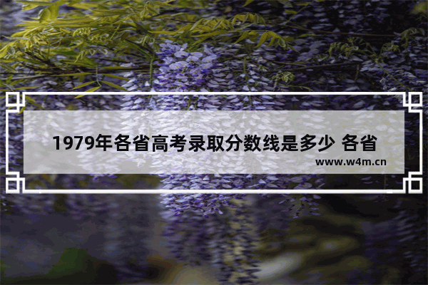 1979年各省高考录取分数线是多少 各省份历年高考分数线