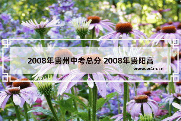 2008年贵州中考总分 2008年贵阳高考分数线