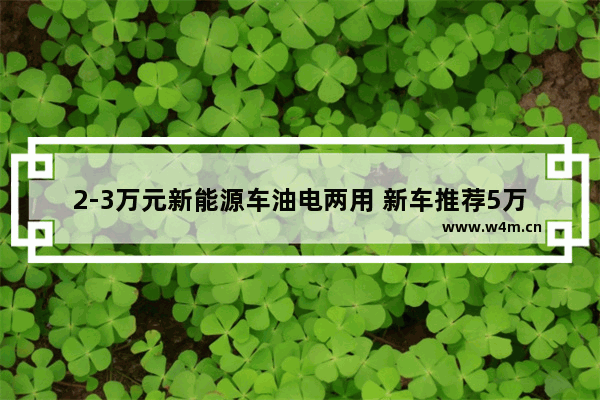 2-3万元新能源车油电两用 新车推荐5万到7万两箱油可以吗值得买吗