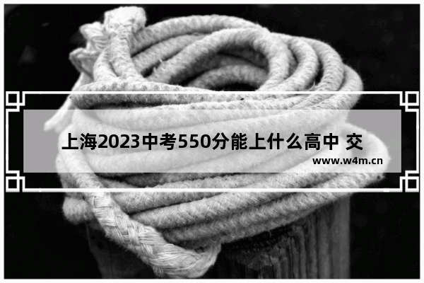 上海2023中考550分能上什么高中 交附嘉定分校高考分数线