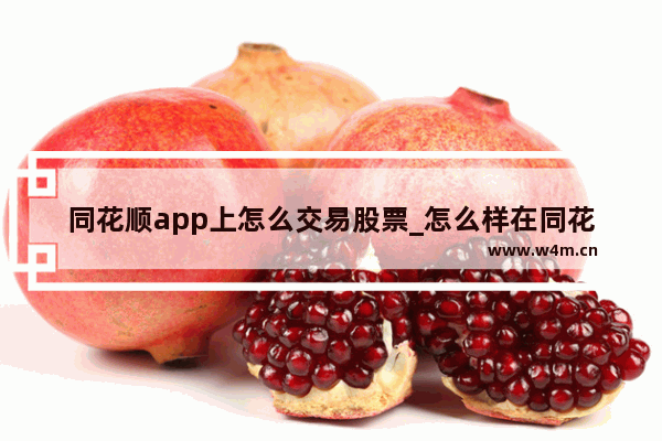 同花顺app上怎么交易股票_怎么样在同花顺里面买股票