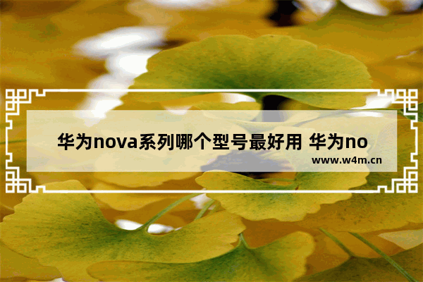 华为nova系列哪个型号最好用 华为nova手机推荐款有哪些