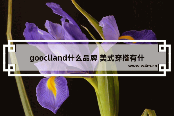 gooclland什么品牌 美式穿搭有什么特点男士