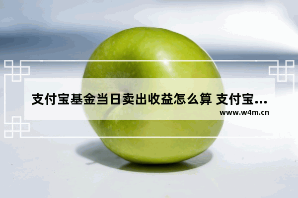 支付宝基金当日卖出收益怎么算 支付宝怎么知道股票卖出时盈亏