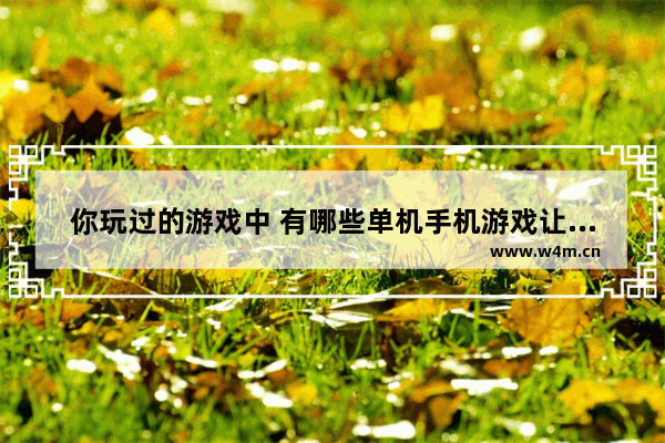 你玩过的游戏中 有哪些单机手机游戏让你玩两分钟就惊呼「太好玩了」 好玩的休闲小游戏推荐手机