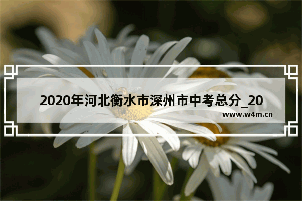 2020年河北衡水市深州市中考总分_2021年高职高考录取分数线